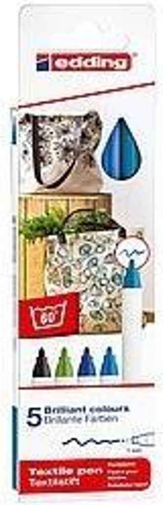 EDDING Textilstift cool colours 4600 1mm 5er Pack