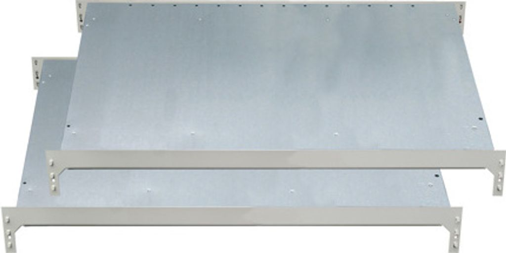 Zusatzebene für Schulte Doppel-Kanbanregal MULTIplus150 | BxT 100x50cm | Traglast 150kg | ohne Trenn- und Seitenführungen | Verzinkt