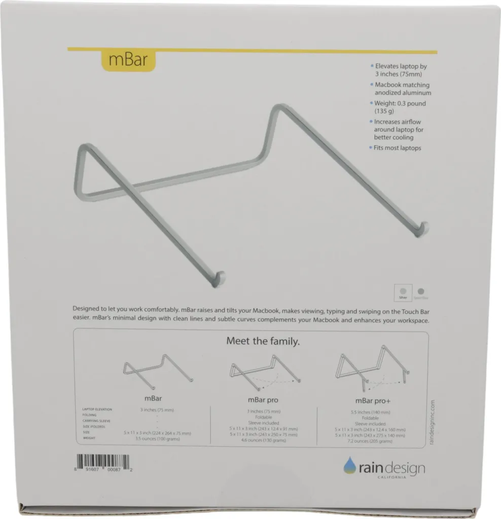 Rain Design mBar Support PC Portable Pliable en Aluminium de Qualité - 7