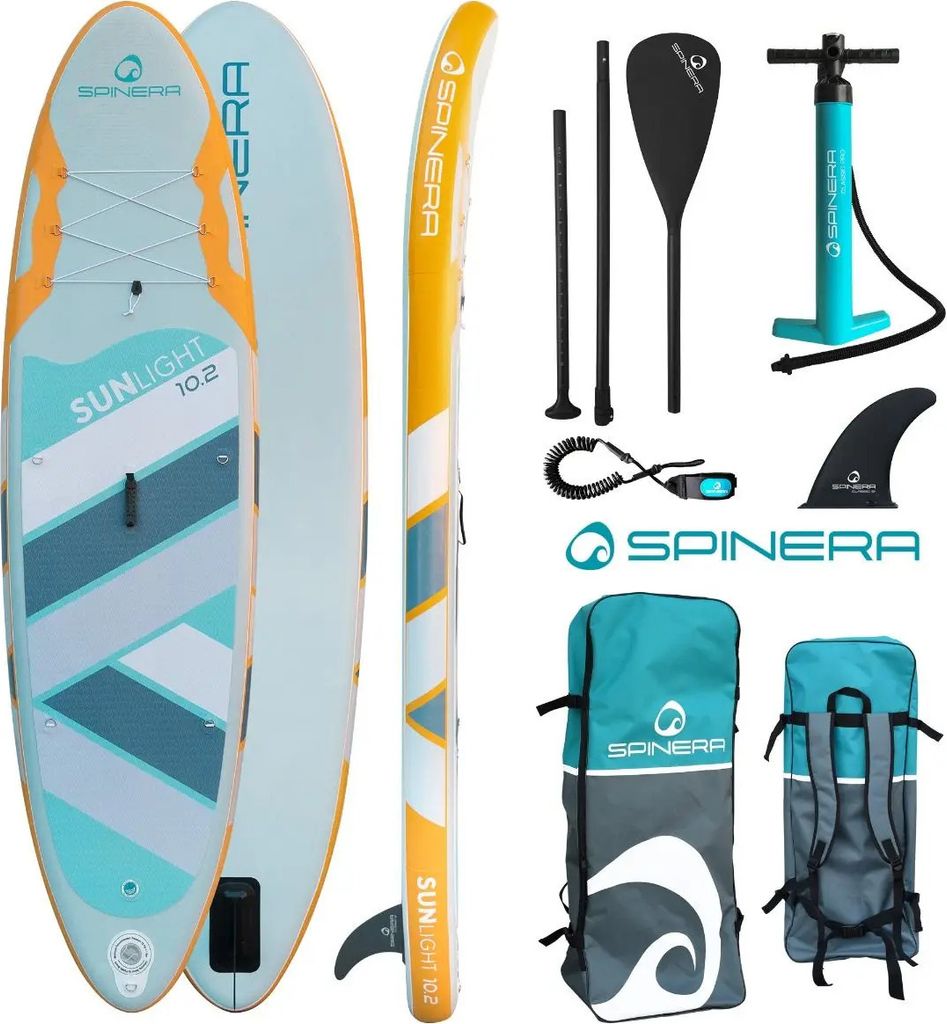 SPINERA SUP Sun Light 10.2 Stand Up Paddle iSUP Board aufblasbar Surfboard Set