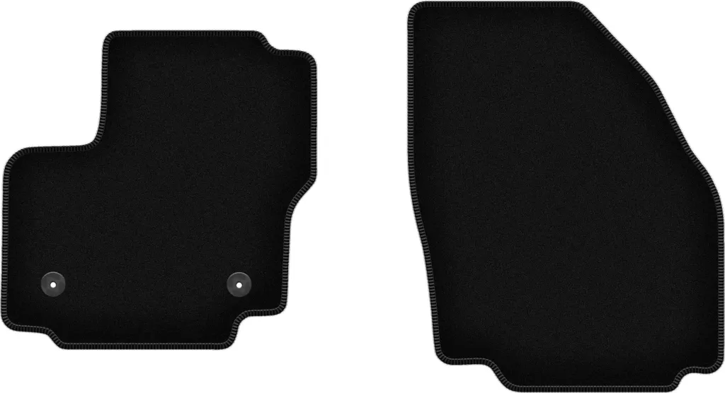 Wielganizator Tappetini anteriori in velluto per Ford S-MAX MK1 FL (2012-2015, 7 posti) neri, set 2 pz, con fissaggi