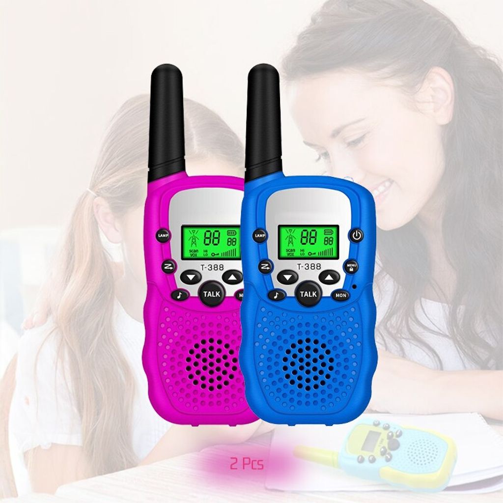 Kinder Walkie Talkie 2PCS Outdoor Remote Control Interaktives Spielzeug mit Hintergrundbeleuchtung LCD-Taschenlampe Urlaub Geschenk für Jungen und...