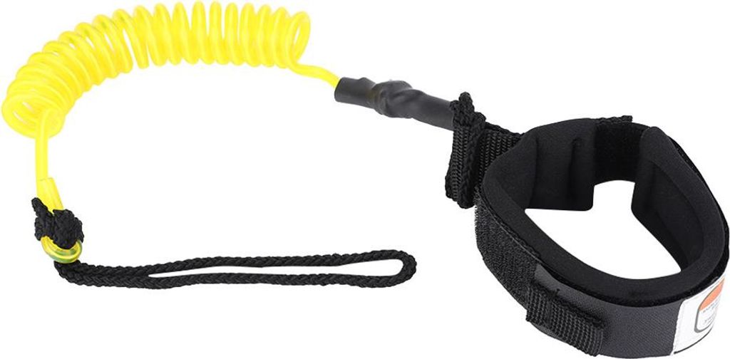 Stand Up Paddle Board 5mm gewickeltes Federbein Fuß Seilleine für Surfbrett (gelb)