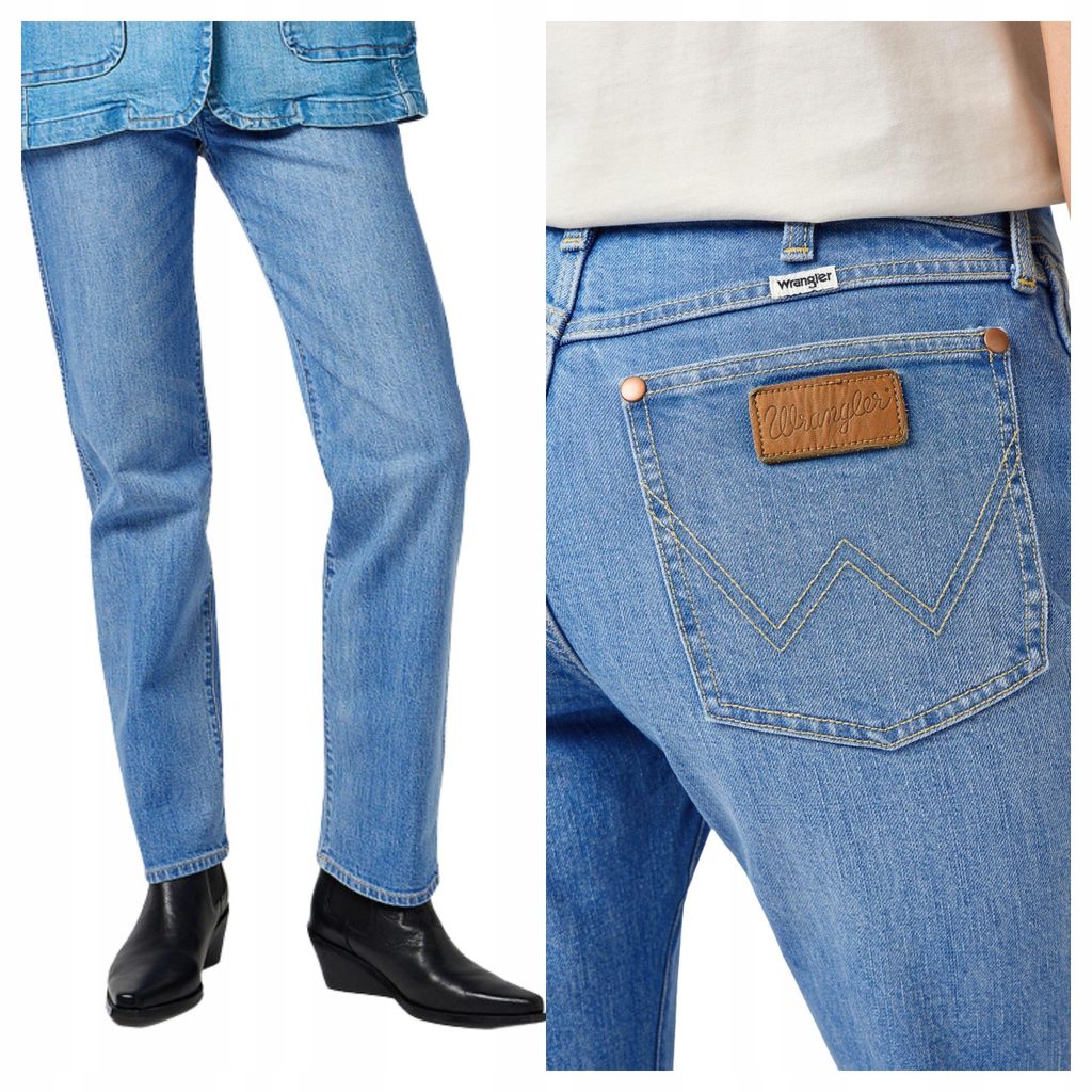 Wrangler | Damenjeans Sunset blau Baumwolle Denim Straight Fit klassische Freizeitjeans W32 L32