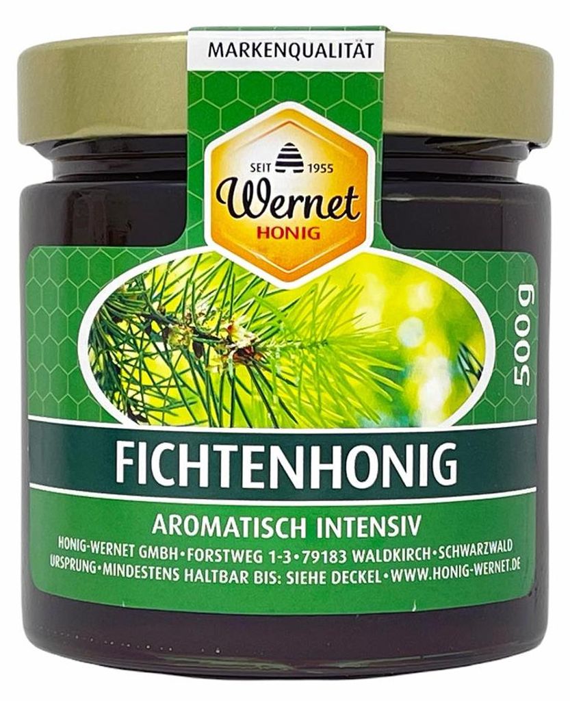 Honig Wernet Traditionsimker im Schwarzwald Fichtenhonig im Produktbild 