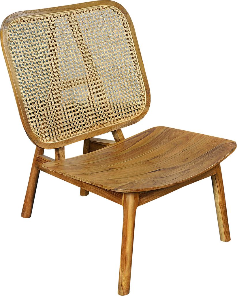 SIT Möbel Stuhl | Teak-Holz mit Rattan Geflecht | natur | B 64 x T 80 x H 86 cm | 02461-01 | Serie SIT&CHAIRS