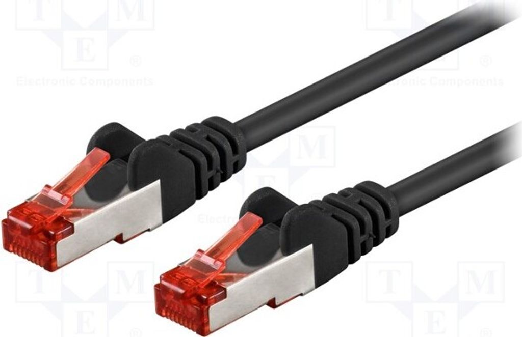 1x 95468 RJ45-Kabel schwarz 6 PVC 0,5m