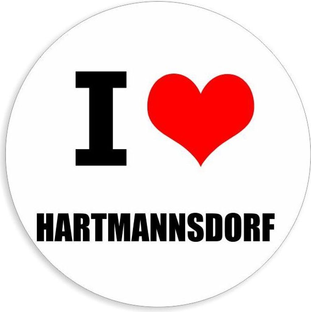 Kiwistar - Autoaufkleber - 5x5 cm - außen klebend - I love Hartmannsdorf für Auto, Laptop, Fahrrad, LKW, Motorrad Aufkleber mehrfarbig Sticker Decal