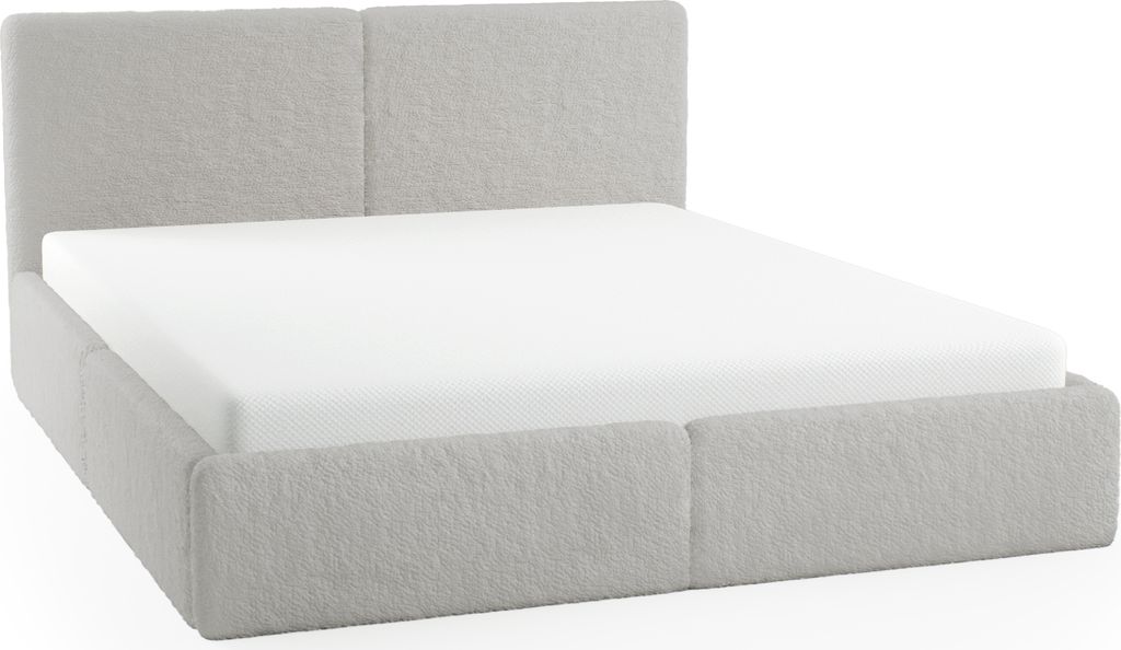 FEDVE Polsterbett Doppelbett Riberia Slim Bett mit Bettkasten 120x200