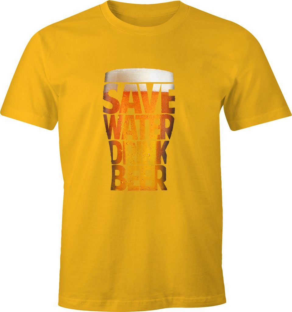 Herren T-Shirt - Save Water drink Beer - Spare Wasser trinke Bier - Moonworks XXL