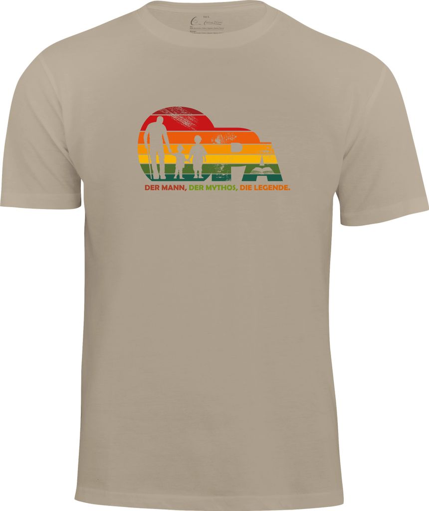 Cotton Prime T-Shirt Opa Legende der Enkel XXL beige