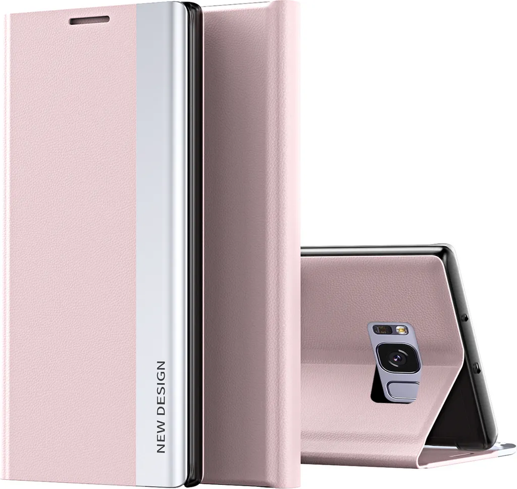 Cover Galaxy S8 Rosa per Famiglie - LaimTop Antiurto con Stand e Calamita