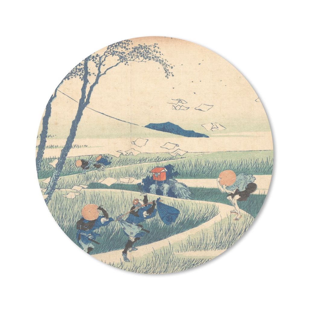 MuchoWow Mauspad Mousepad Ejiri in der Provinz Suruga - Gemälde von Katsushika Hokusai 40x40 cm - Mousepads - Maus Mat - Pad - Mausunterlage - S...