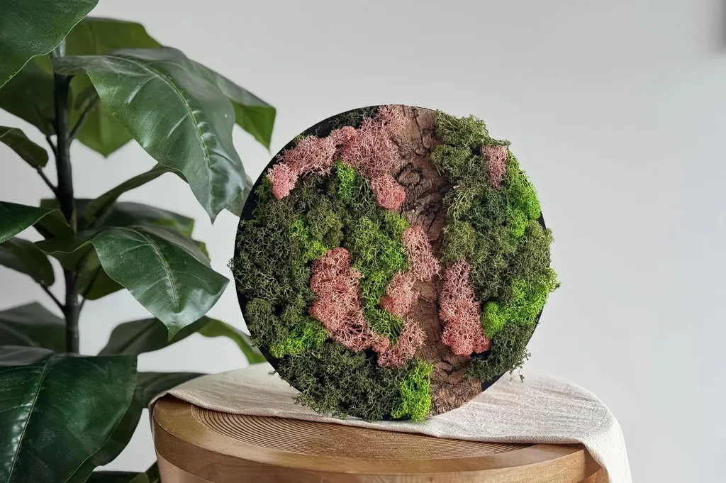 Kit Création Tableau Végétal Rose - Activité DIY pour Déco de Chambre