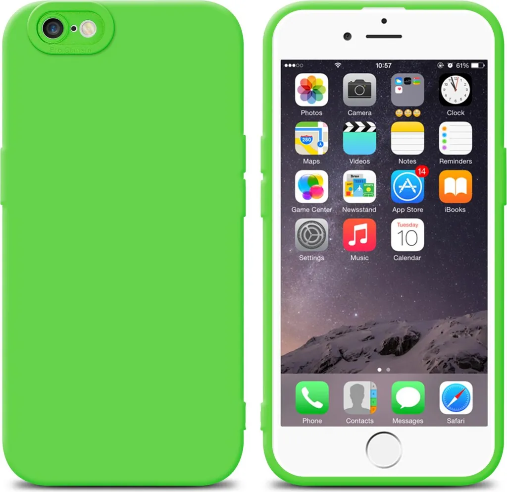 Custodia Cadorabo iPhone 6S TPU Verde - Design Slim e Protezione Soft