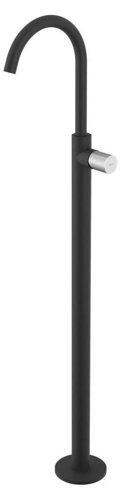 Sapho ULTRATAP Waschbecken-Armatur in den Boden, Schwarz matt/Chrom