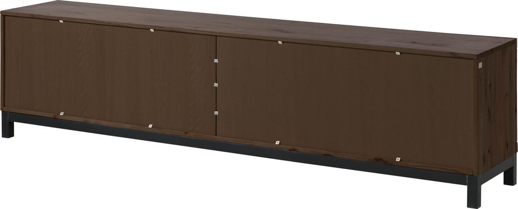 MASSIVMOEBEL24 TV-Board Kernbuche 220x40x56 tabacco braun geölt VILLANDERS #254