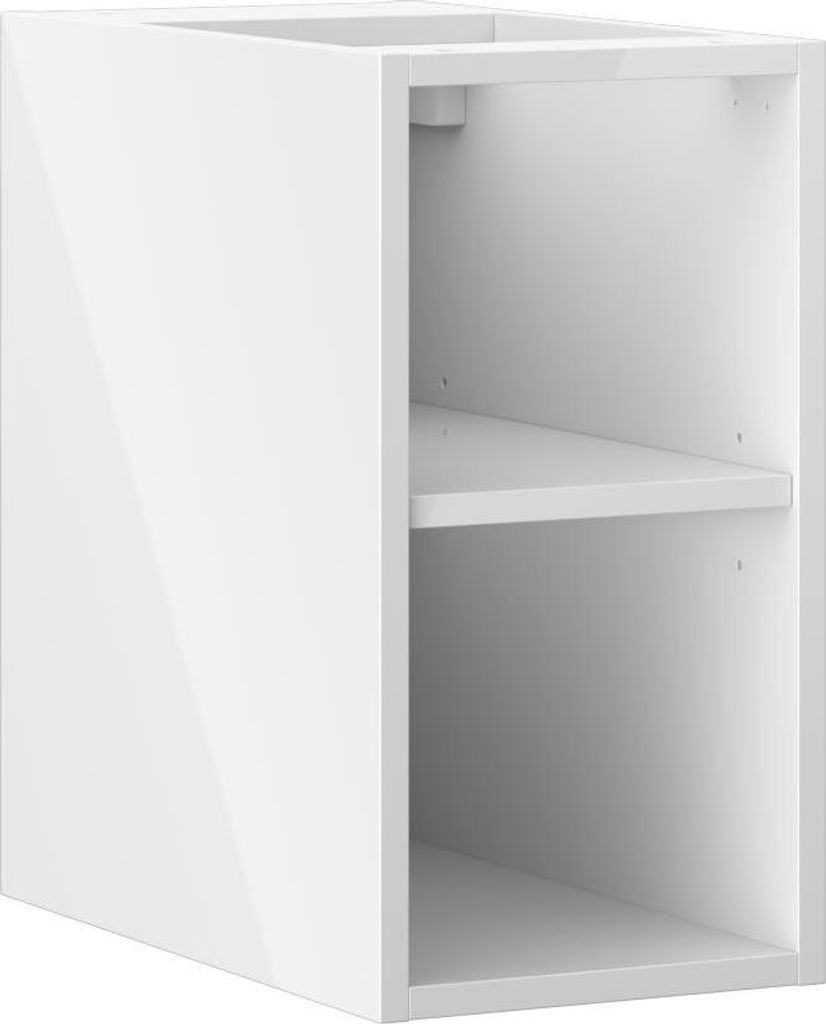 Mexen Box-A offener Schrank mit Regal 25 cm, weißer Glanz - 91AX2-0250-470-0-00