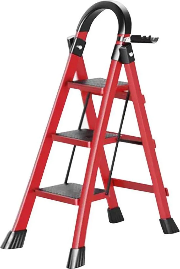 Escabeau 5 marches ultra compact gain de place en aluminium pour maison