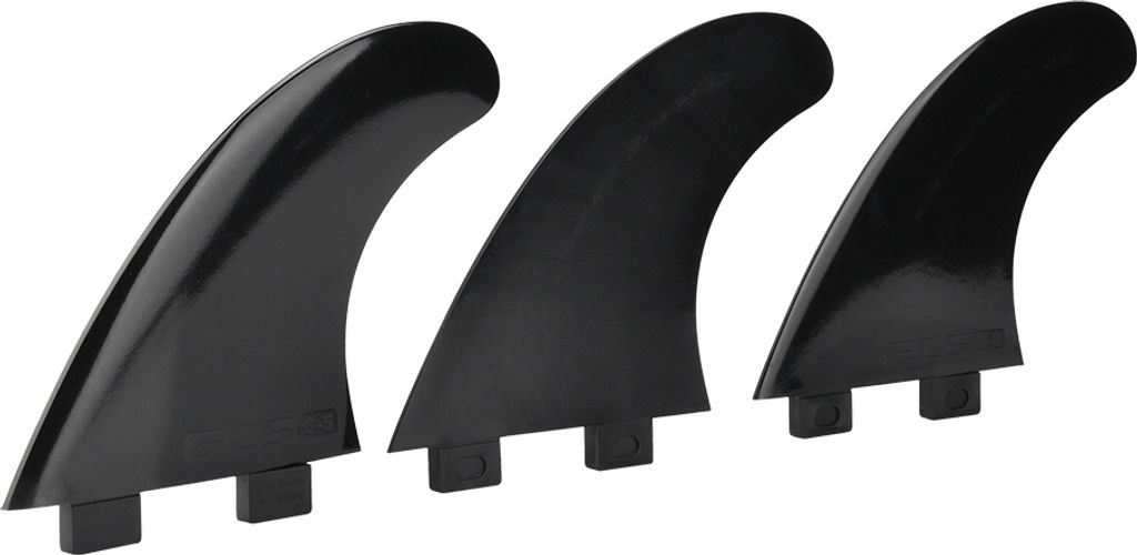 Tri Fin Thruster Set Nylon Kunststoff Surfbrettflossen FCS Einzelkopfflossen Surfbrett G5 (Schwarz)