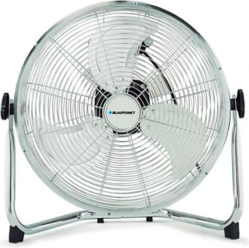 Blaupunkt Ventilatore da Pavimento Industriale 30cm 40W Cromo Lucido