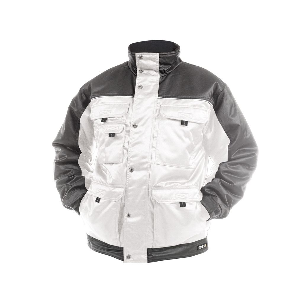 DASSY Tignes Zweifarbige Beaver Winterjacke WEIß/ZEMENTGRAU Gr.XL Länge: STANDARD