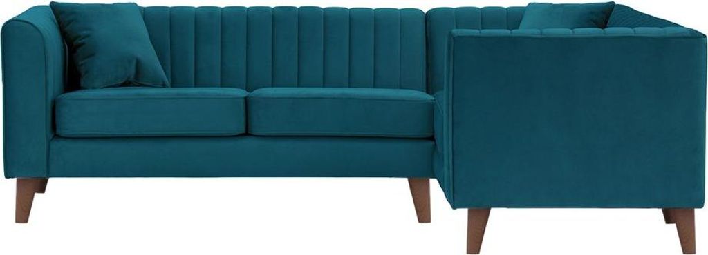 Rechtseitiges Ecksofa Mary-Velluto 36-dark oak
