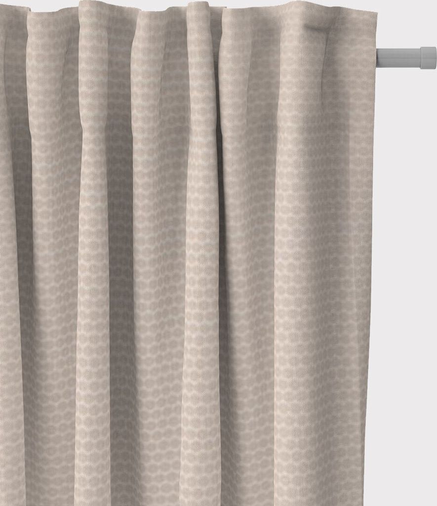 SCHÖNER LEBEN. Vorhang Jacquard Punkte beige dunkelbeige 245cm Aufhängung Smok-Schlaufenband