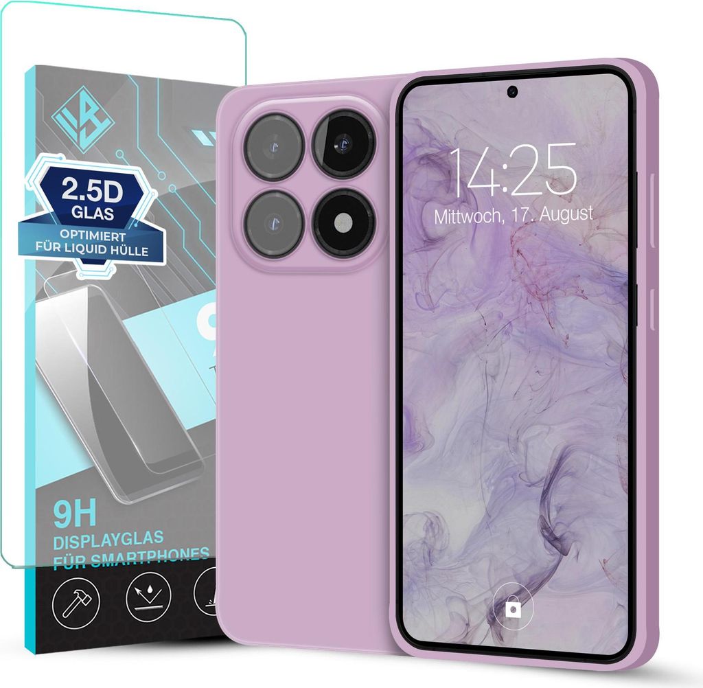 Hülle für Xiaomi 15T mit 9H Displayglas Displayschutz Case Produktbild 