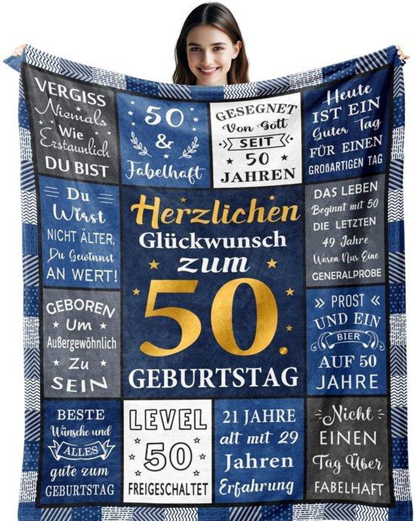 Geschenke für 50. Geburtstag Mann Dekoration 150x130cm