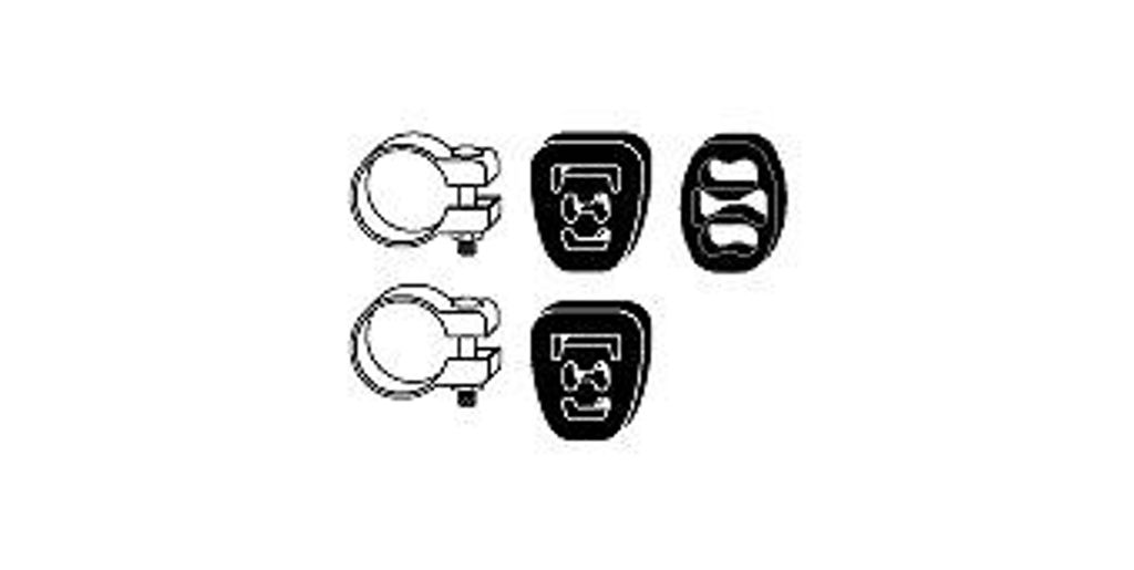 HJS 82 32 3042 Montagesatz Auspuffanlage Abgasanlage für FIAT Panda Schrägheck (141)