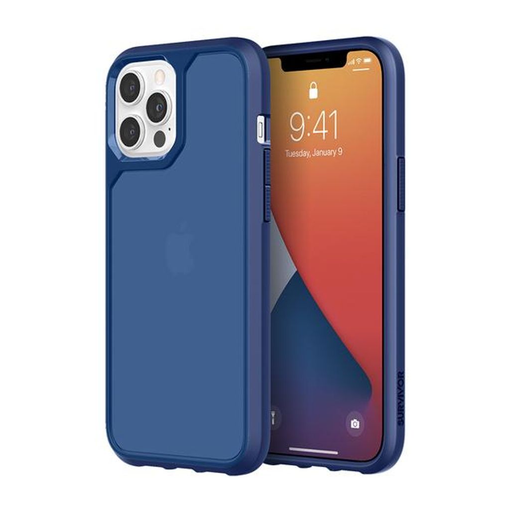 Griffin Survivor Strong Case iPhone 12 Pro Max navy blau