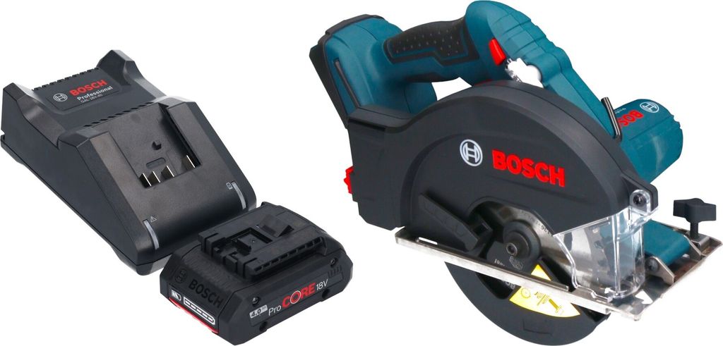 Bosch GKM 18V-50 Professional Akku Metall Handkreissäge 18 V 136 mm Brushless + 1x ProCORE Akku 4,0 Ah + Ladegerät