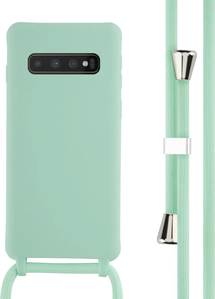 Custodia Silicone imoshion con Cinturino per Samsung Galaxy S10 Verde Menta
