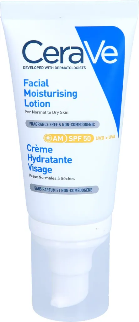 CeraVe Lozione Idratante Viso SPF50 52ml - Protezione e Idratazione
