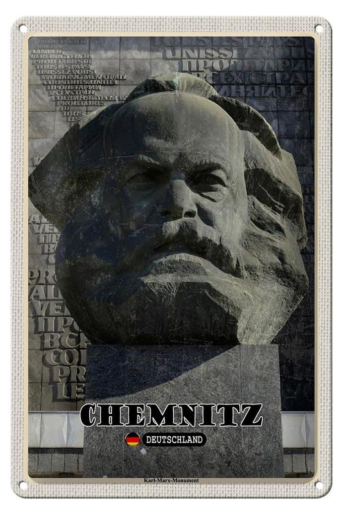 Blechschild Städte Chemnitz Karl-Marx-Monument 20x30cm