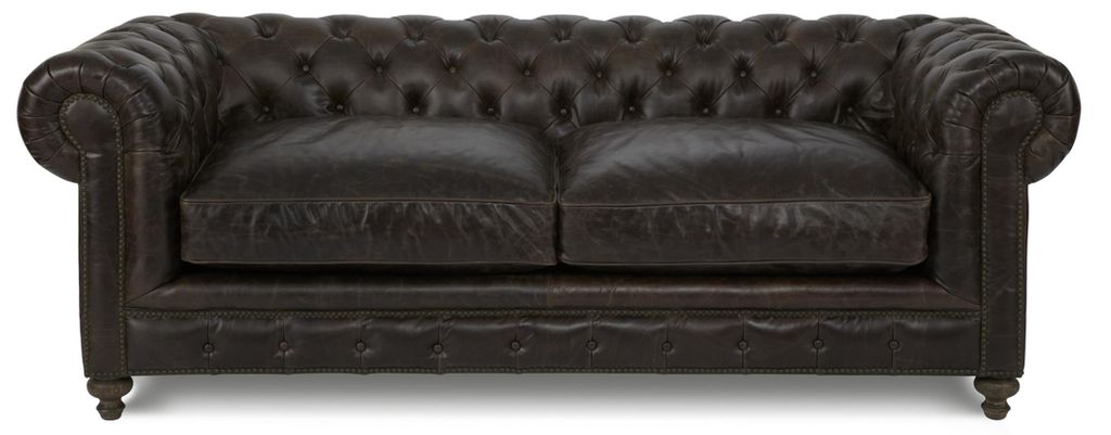 Chesterfield Sofa Couch Polster Stoff Leder Couchen Antik Stil Garnitur 3 Sitzer