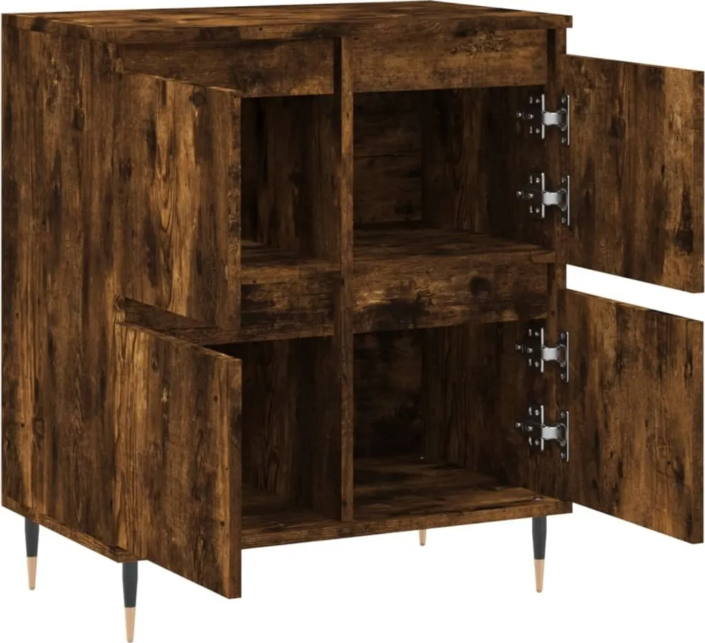 vidaXL Credenza Rovere Fumo 100x35x75 cm in Legno Multistrato
