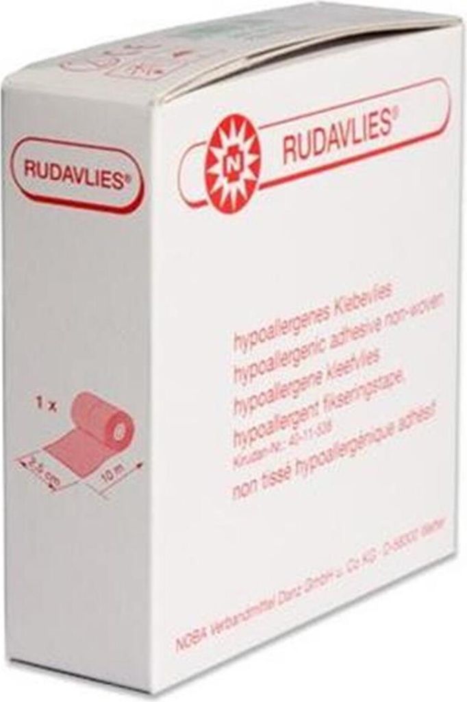 NOBA Rudavlies Klebevlies hypoallergen 1 Rolle 2,5 cm x 10 m