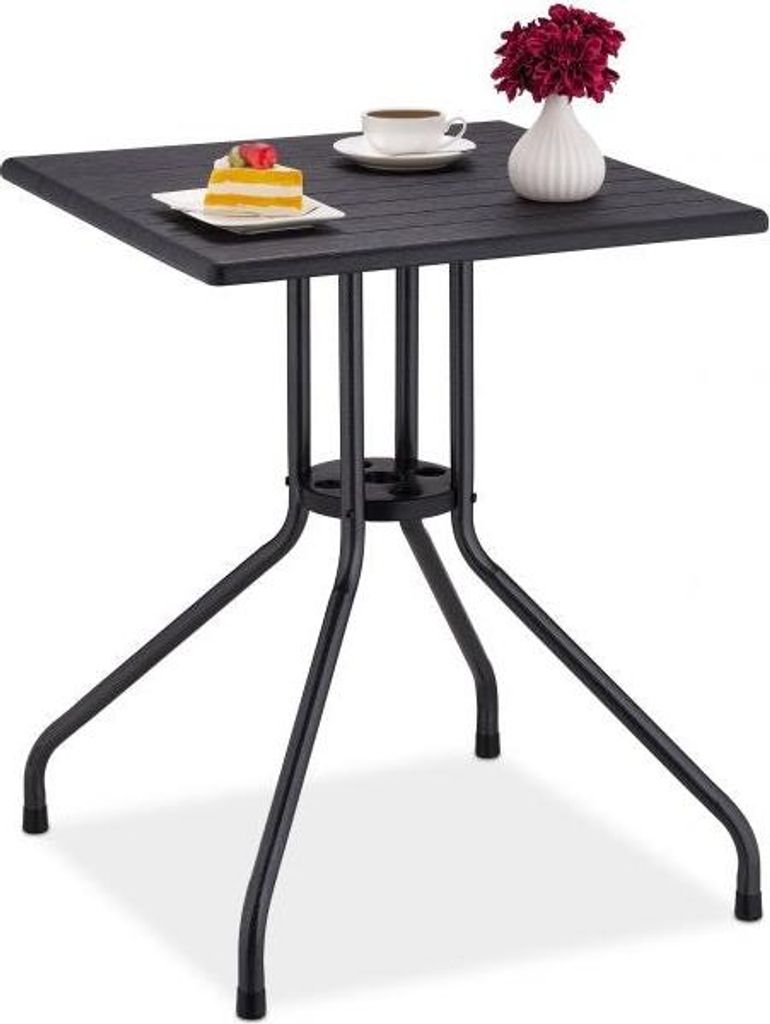 Gartentisch in schwarzer Holzoptik