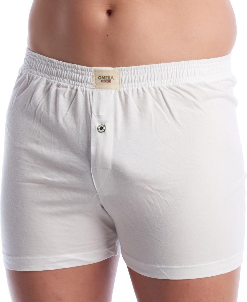 Omera Organic Herren-Boxershorts aus Baumwolle mit Knopf, Modell 2012