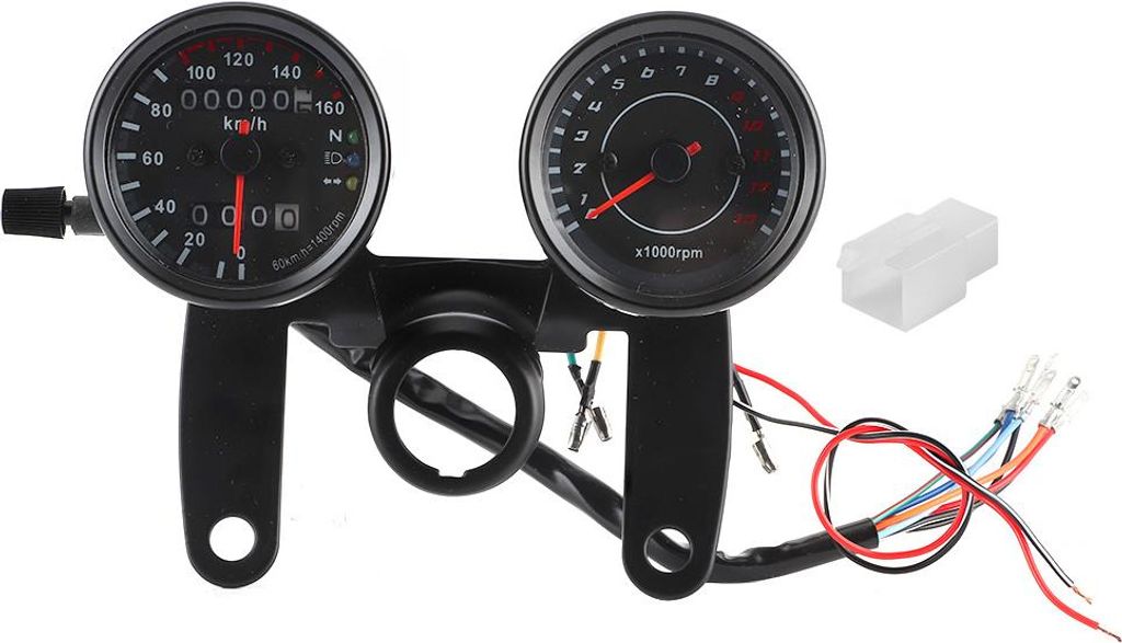 Universal Motorrad LED Kilometerzähler Drehzahlmesser Messgerät Tachometer Instrument 12V