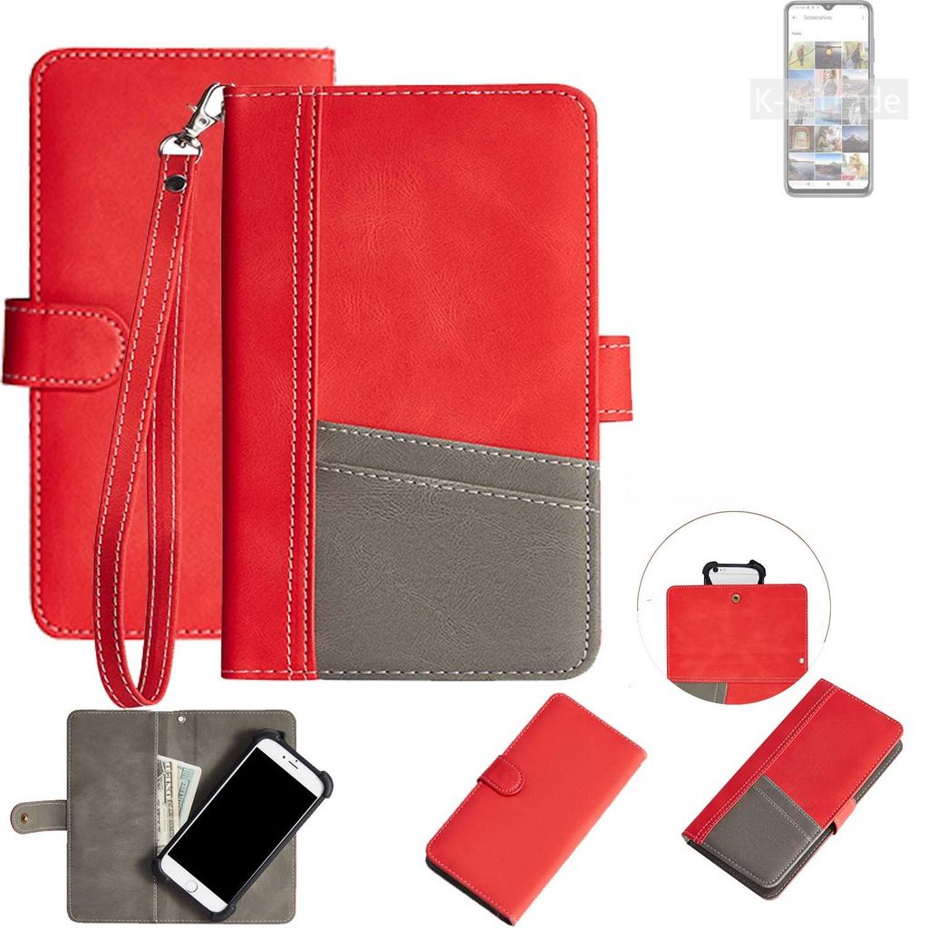 K-S-Trade Handy Schutzhülle für Cubot Note 30 Hülle Portemonnee Brieftasche Klapphülle Kartenfächer Flip Wallet Case Etui