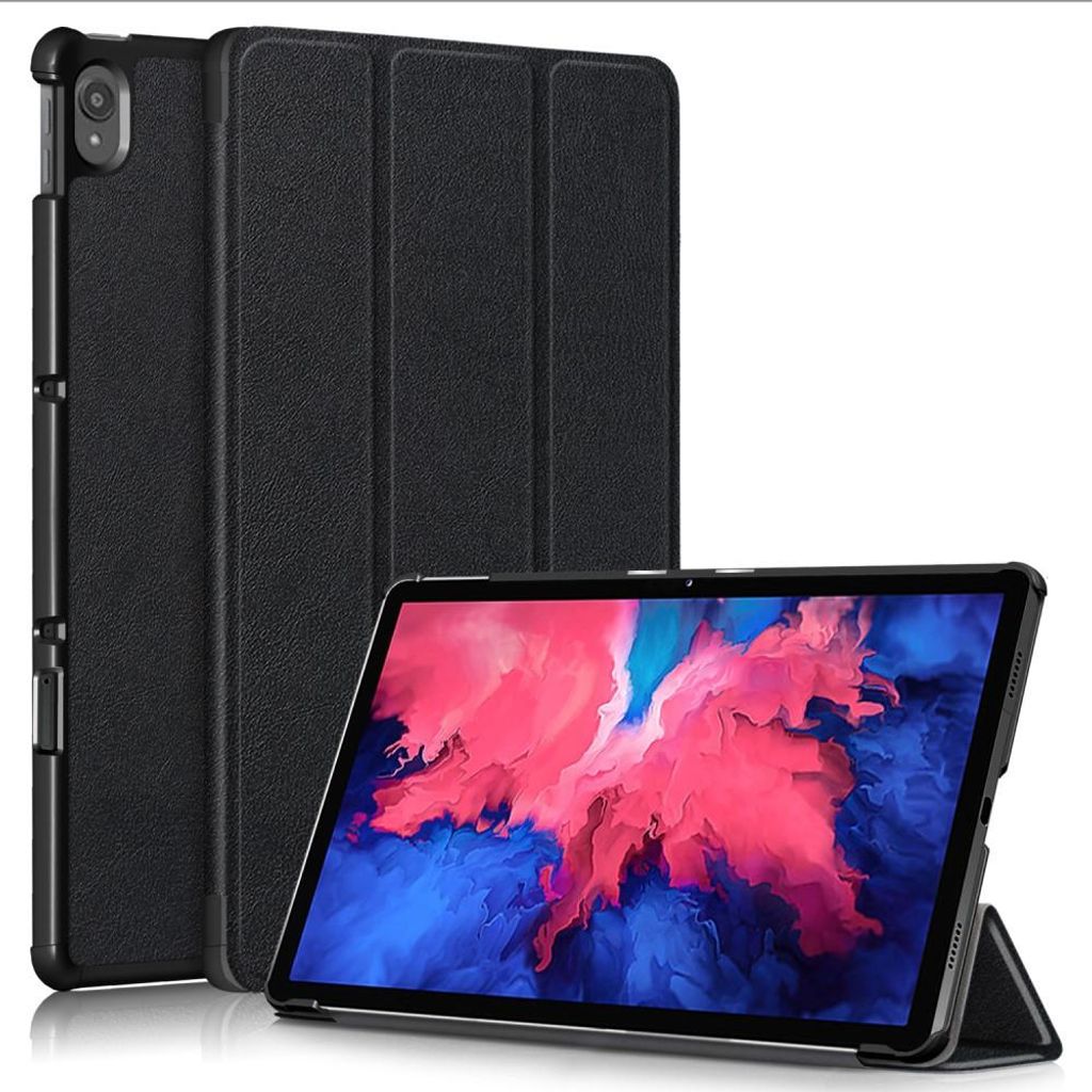 Lenovo Tab P11 / P11 Plus Hülle - Tri-Fold Ständer Klapphülle mit Schlaf/Wach-Funktion - Schwarz