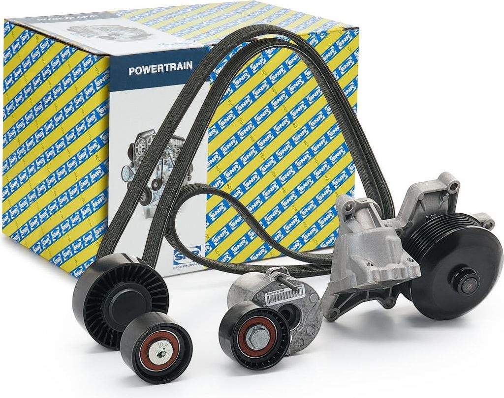 SNR KAP850.020 Wasserpumpe + Keilrippenriemensatz für BMW 3 Touring (E91) 3 Limousine (E90) 1 Schrägheck (E87) 3 Coupe (E92) 3 Cabrio (E93) 1 Cabrio