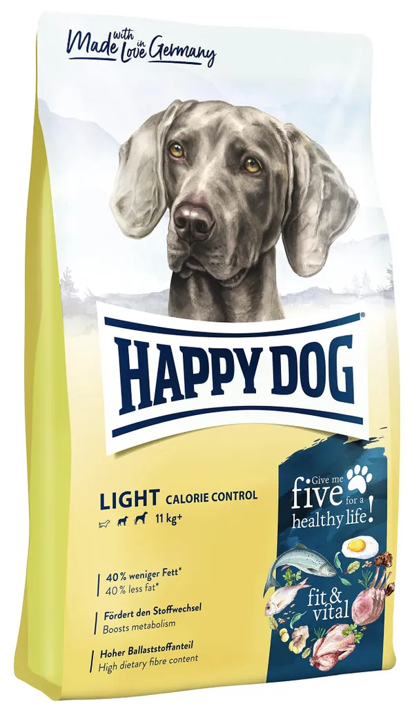 Croquettes Happy Dog fit & vital Light 4kg pour chien tendance embonpoint