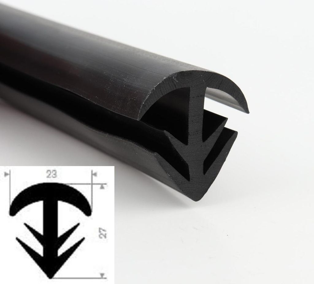ESTP11 - EPDM Vollgummi Zargenprofil, Einsteckprofil, Produktbild 