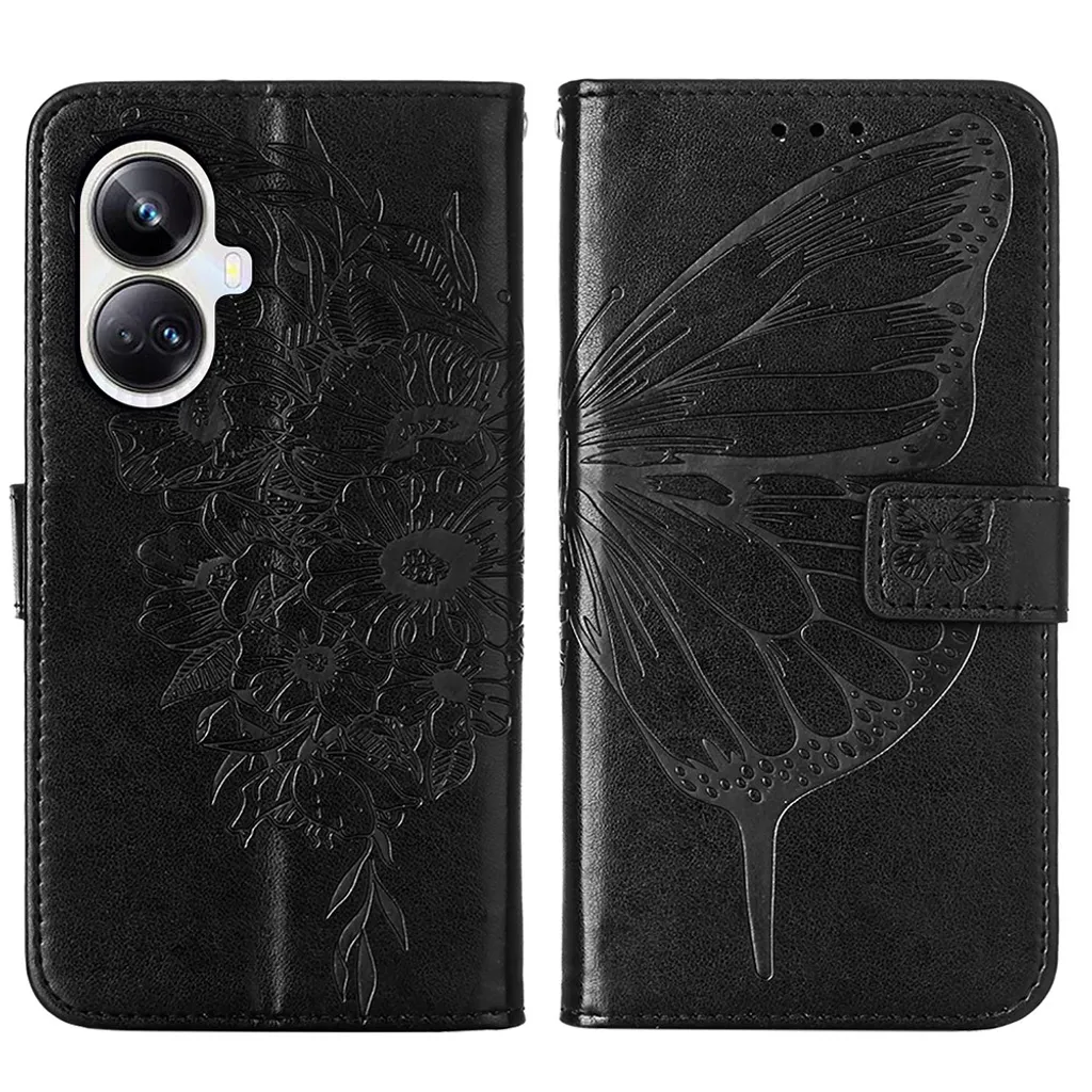Custodia A Libro Con Farfalla Per OPPO Reno 10 5G / Pro 5G | Pelle PU Con Fessure Per Carte E Funzione Stand - 3