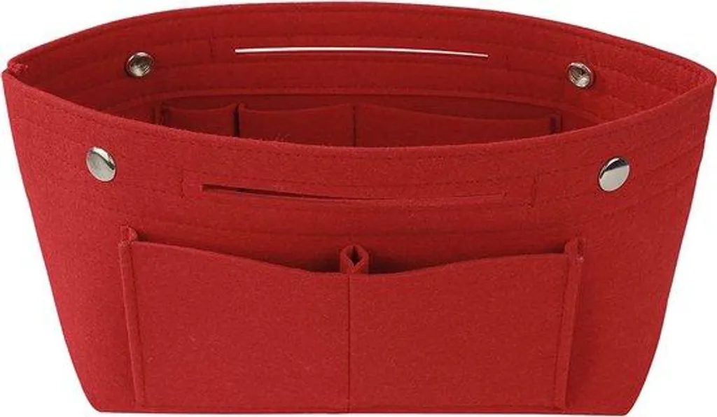 Organiseur de Sac Rouge Multifonctionnel - Trousse de Maquillage Intérieure
