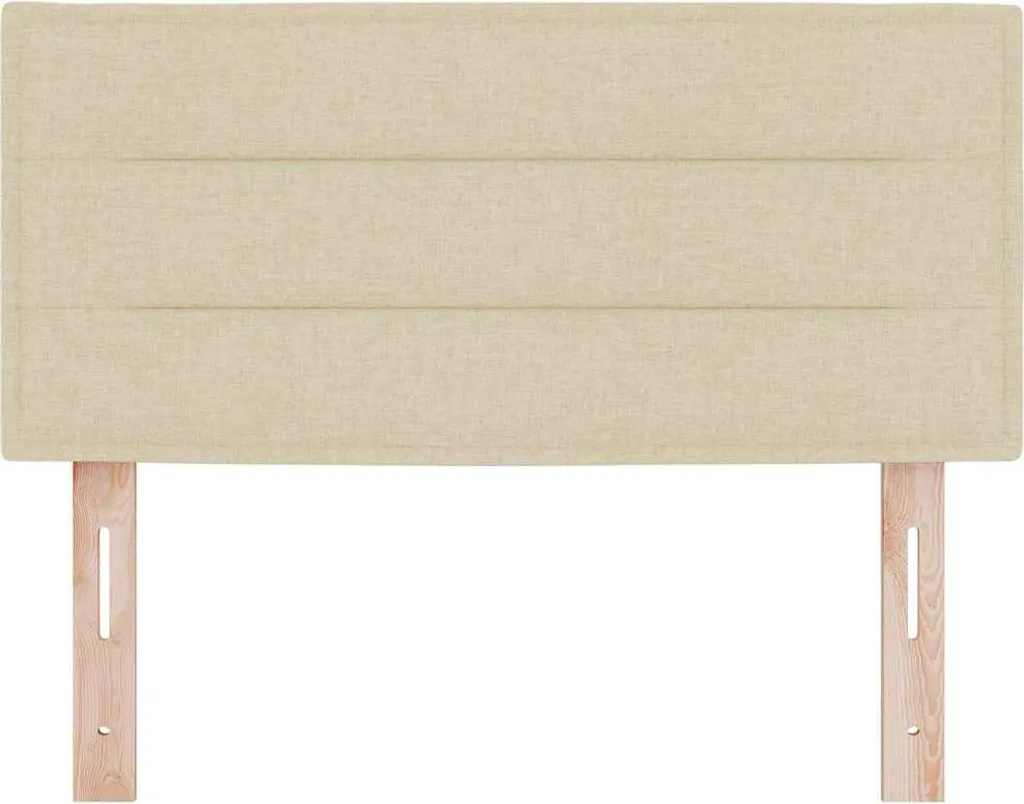 Testiera LED con strisce luminose LED Crema 90 cm Poliestere - 4